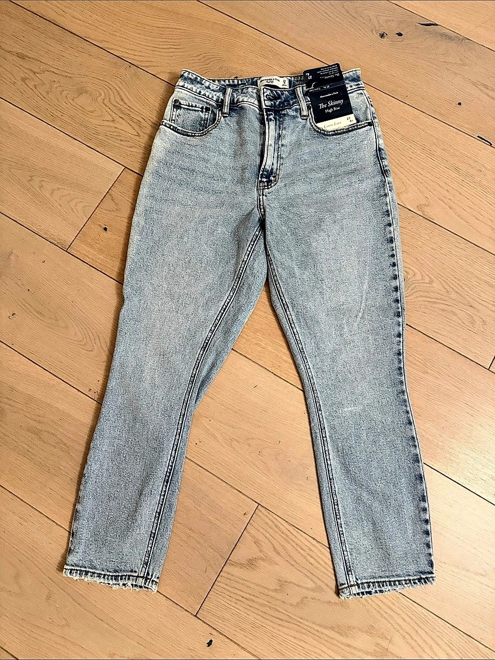 Abercrombie & Fitch Curve Love The Skinny High Rise Jeans Blue Waist 27